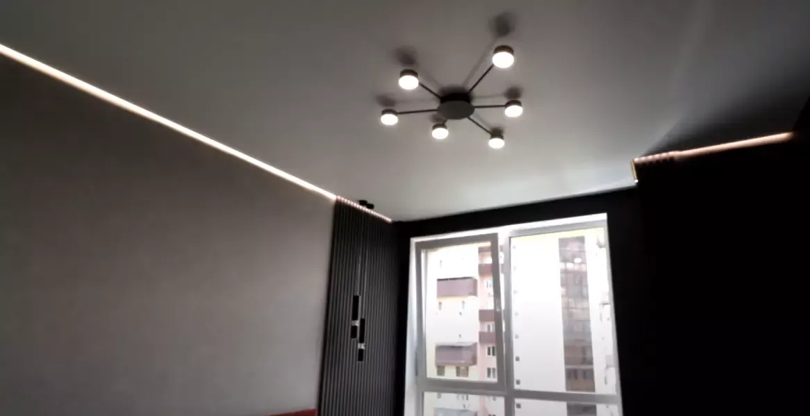 Натяжной потолок MSD Premium с подсветкой — Тюмень, Широтная, 19 к1, фото 1