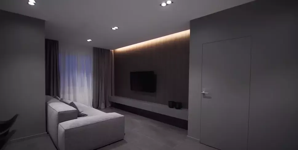 Натяжной потолок в гостиную — Тюмень, Пермякова, 62 к1, фото 2